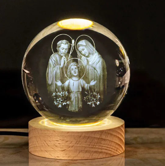 Glow Crystal Cross Ornament