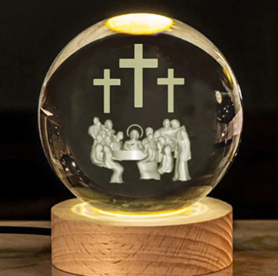 Glow Crystal Cross Ornament
