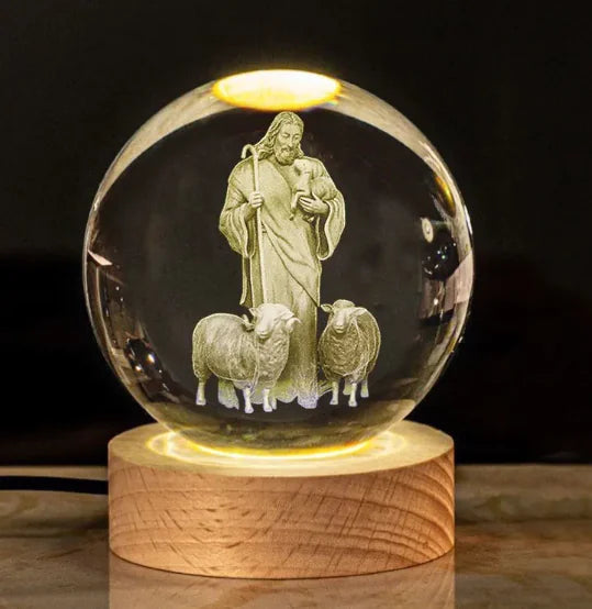 Glow Crystal Cross Ornament