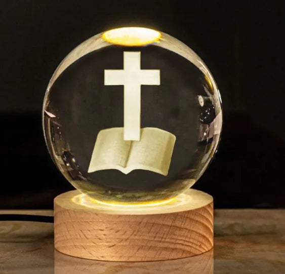 Glow Crystal Cross Ornament