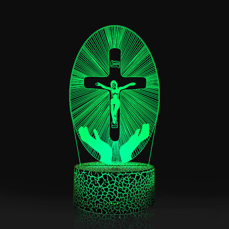 Glowing Jesus Cross Night Light