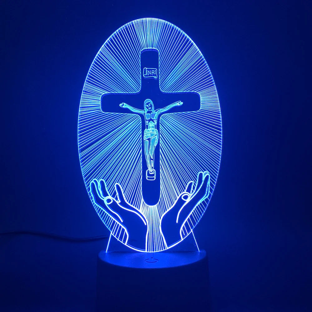 Glowing Jesus Cross Night Light