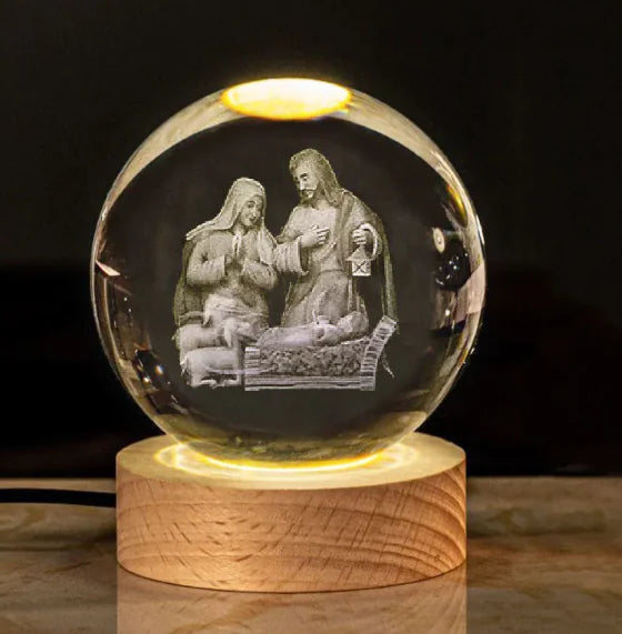 Glow Crystal Cross Ornament