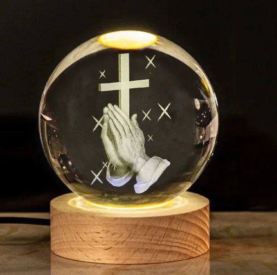 Glow Crystal Cross Ornament