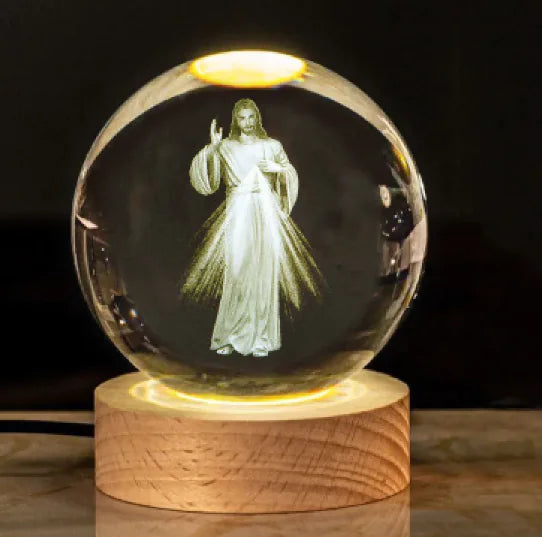 Glow Crystal Cross Ornament