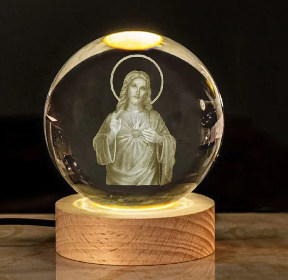 Glow Crystal Cross Ornament