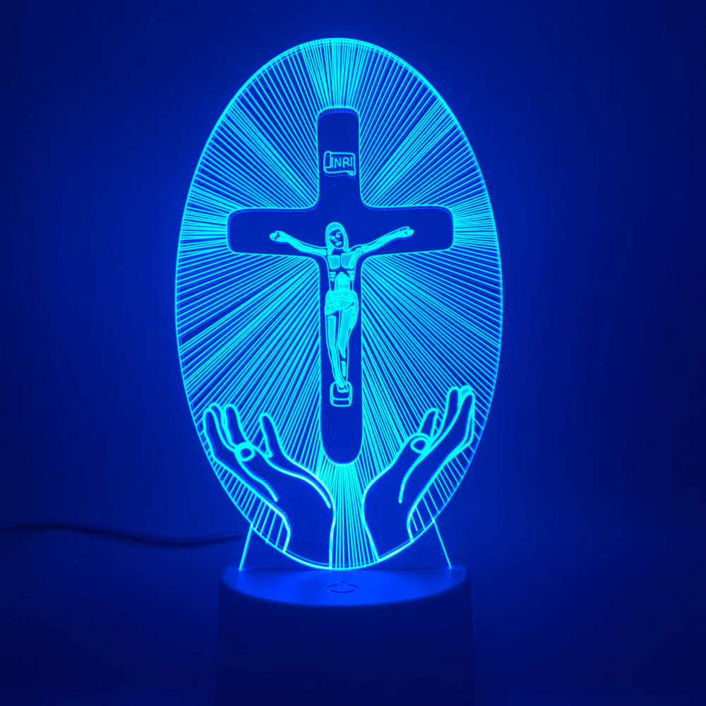 Glowing Jesus Cross Night Light
