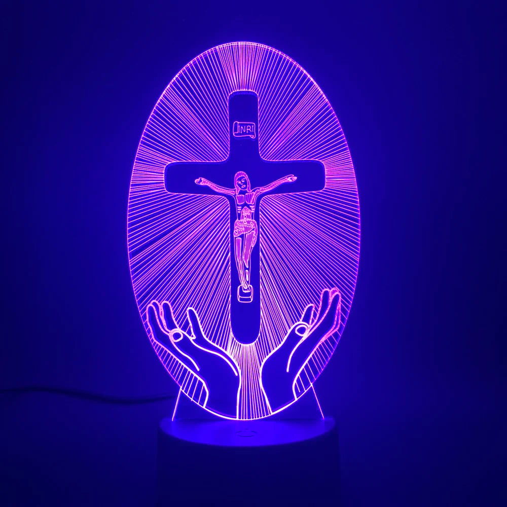 Glowing Jesus Cross Night Light