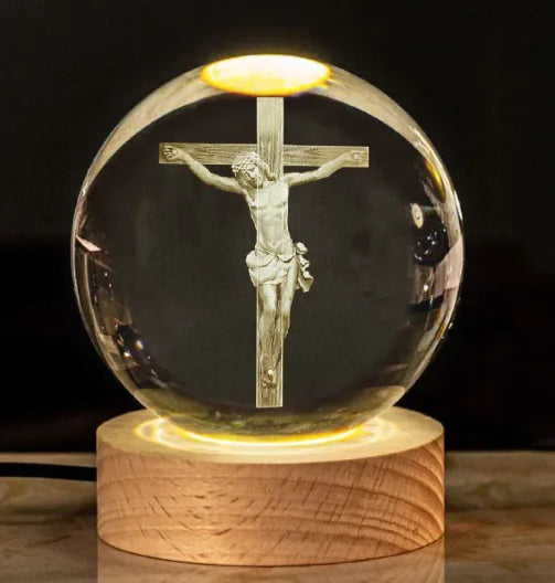 Glow Crystal Cross Ornament