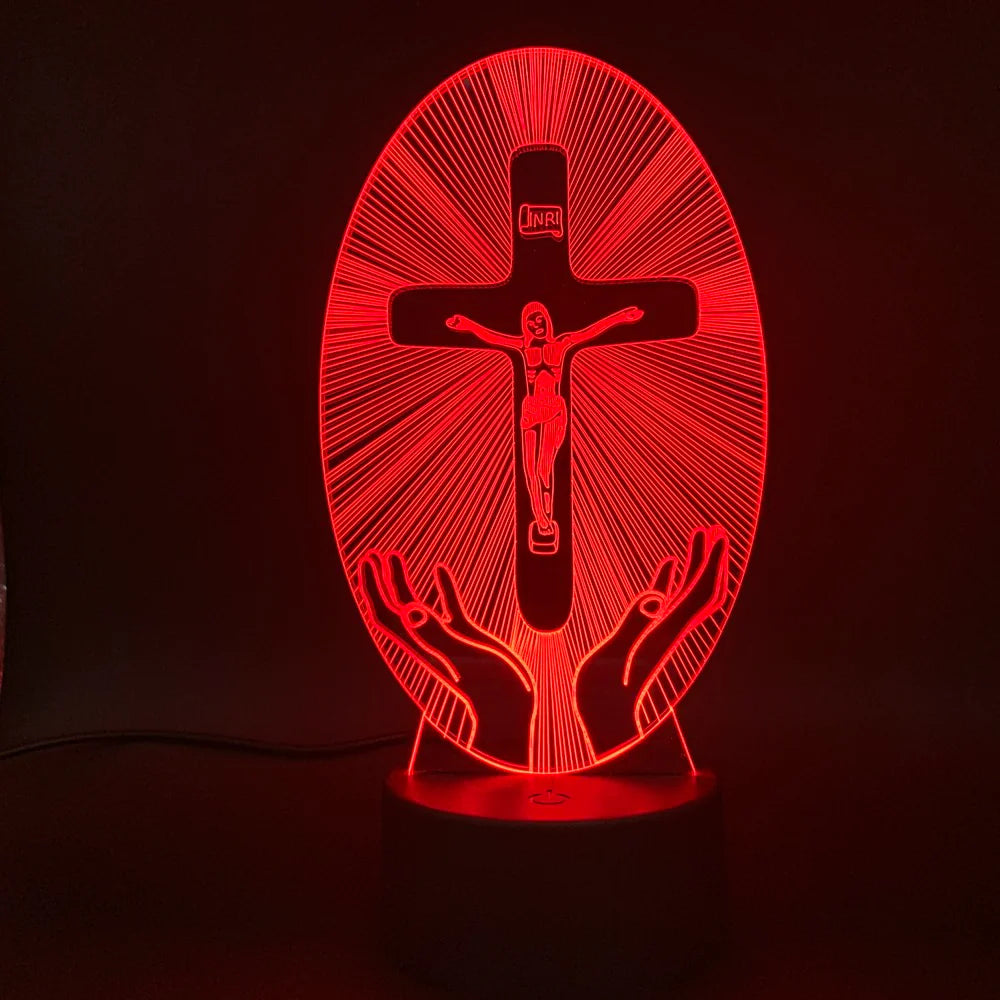 Glowing Jesus Cross Night Light