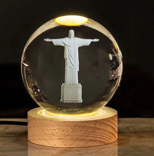 Glow Crystal Cross Ornament